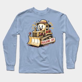 Cartoon of a bulldozer Long Sleeve T-Shirt